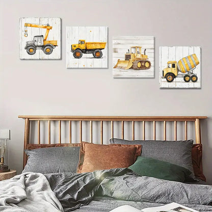 4pcs Japanese Samurai Art JSA Wall Art Canvas Framed