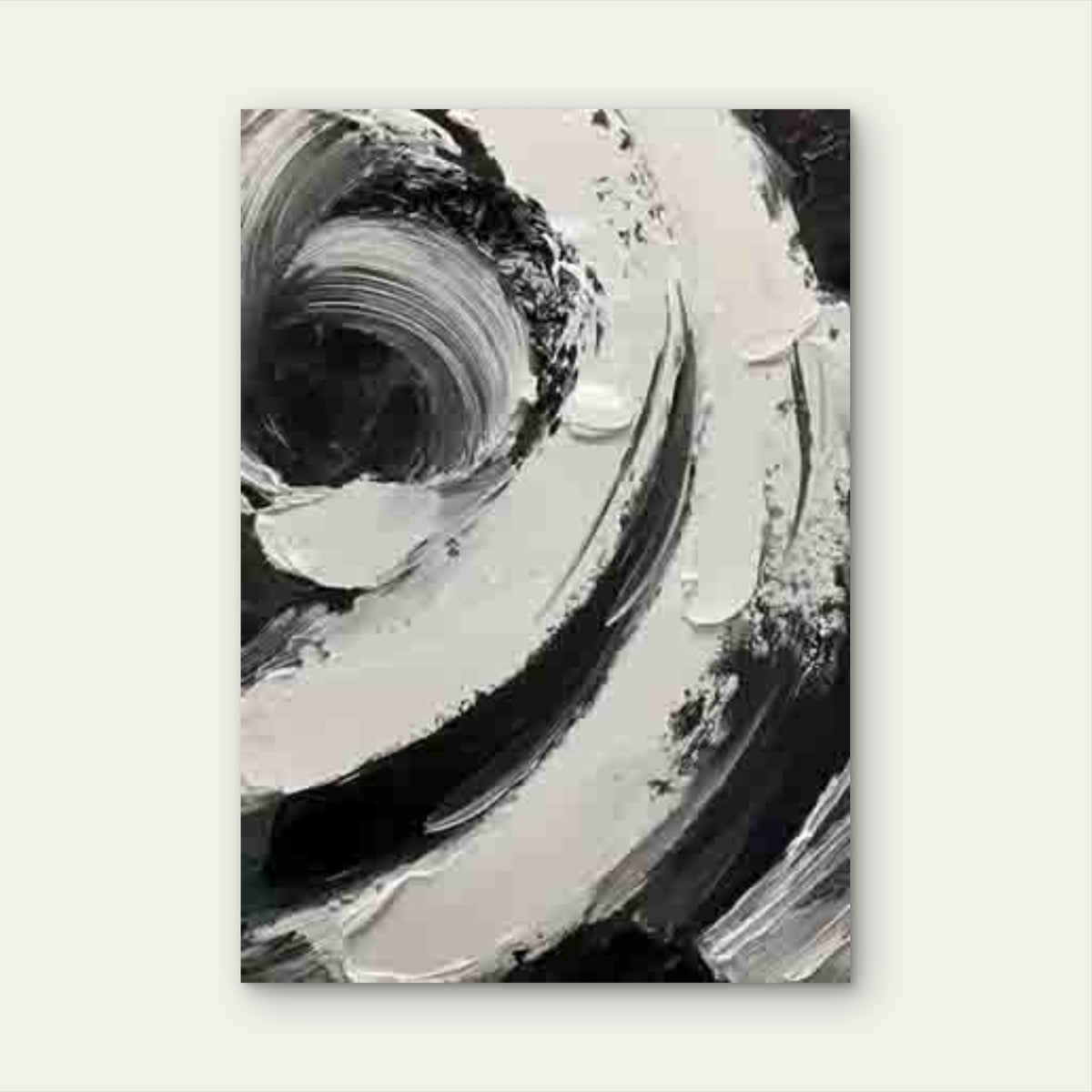 Abstract Monochrome Metal Print Ready to Hang
