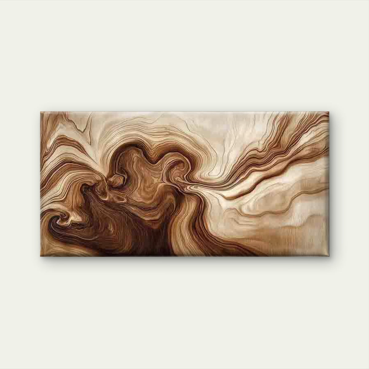 Abstract Brown Marble Texture Wall Art Canvas Office Home Room Framed 120x60cm