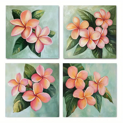 4pcs Classic Canvas Painting Wall Art Canvas Framed