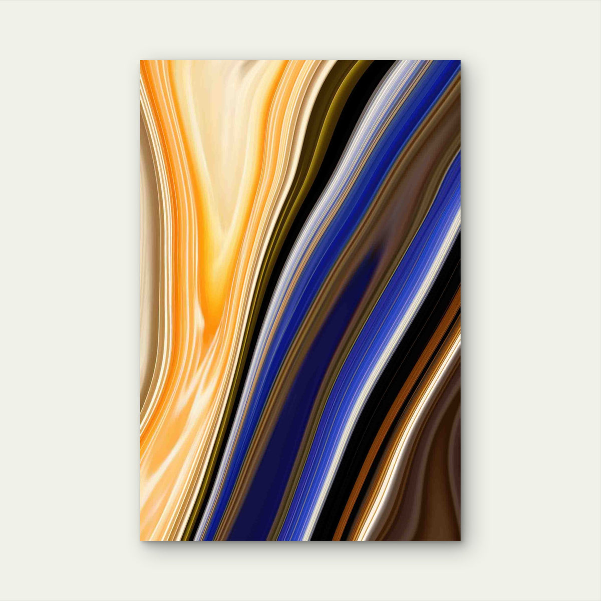 Colorful Abstract Background With a Blue Metal Print Ready to Hang