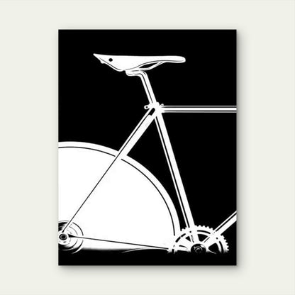 Retro Bike Design 40x60cm Metal Print Ready to Hang