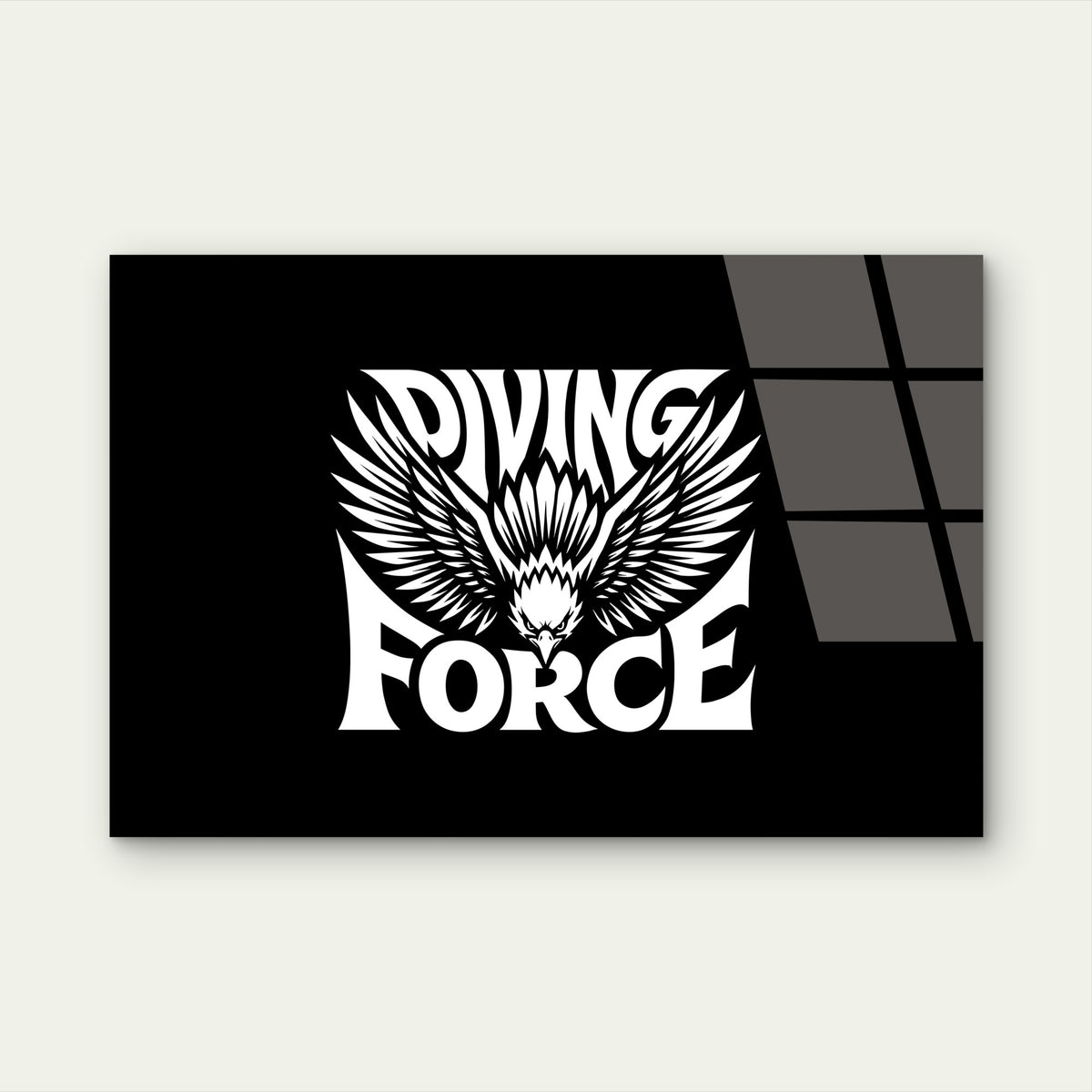 Diving Force Logo Eagle Acrylic Glass Printing Wall Art Australian Made Quality