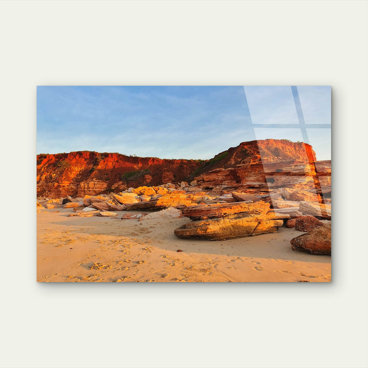 Gantheaume Point Broome Red Cliffs Acrylic Glass Printing Wall Art Australian Made Quality