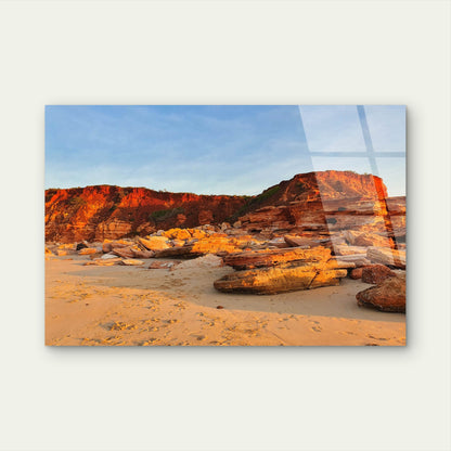 Gantheaume Point Broome Red Cliffs Acrylic Glass Printing Wall Art Australian Made Quality