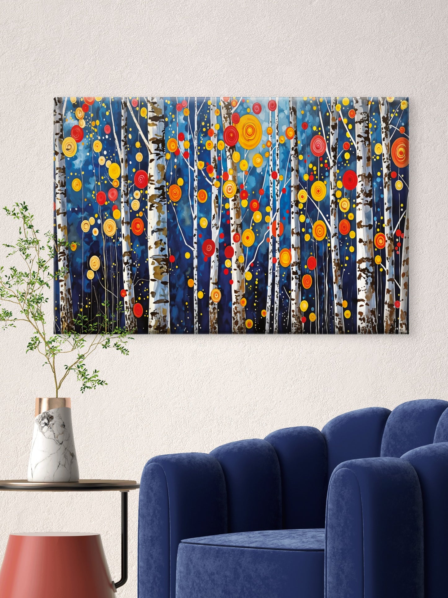 Vibrant Blooming Flower Forest Wall Art Decor 100% Australian Made