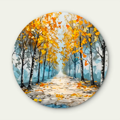 Forest Path Painting Acrylic Glass Rounded Print Tempered Glass Wall Art 100% Made in Australia Ready to Hang