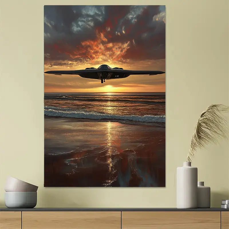 Stealth Bomber B2 Spirit Aircraft Art Poster 40x60cm Metal Print Ready to Hang