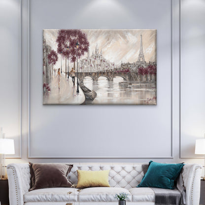 Neutral Couple Dancing Paris Eiffel City Wall Art Decor 100% Australian Made