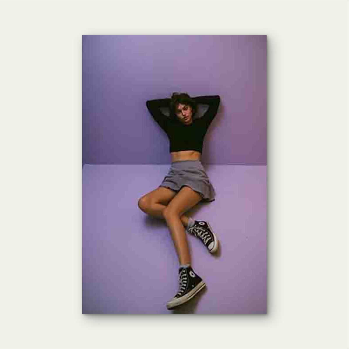 Casual Style in Purple Room Metal Print Ready to Hang
