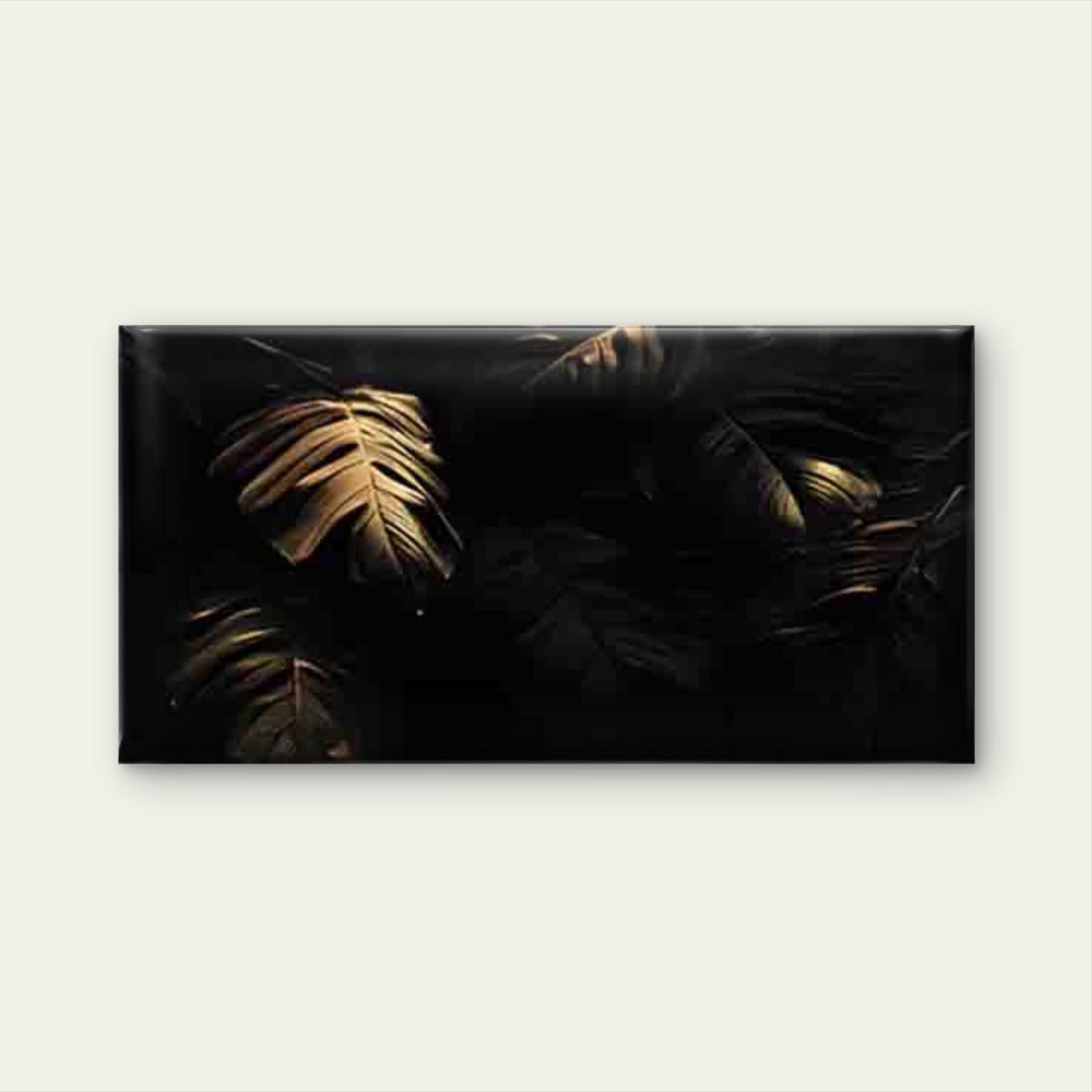 Monstera Leaf Wall Art Canvas Office Home Room Framed 120x60cm
