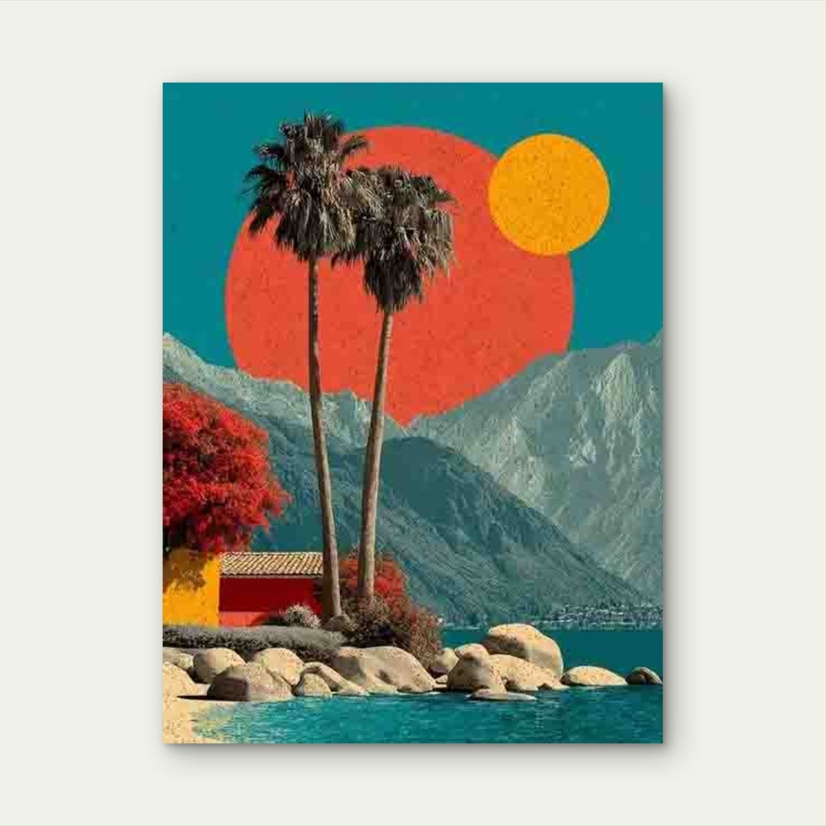 Coastal Magazine Cover Beachy Metal Print Ready to Hang