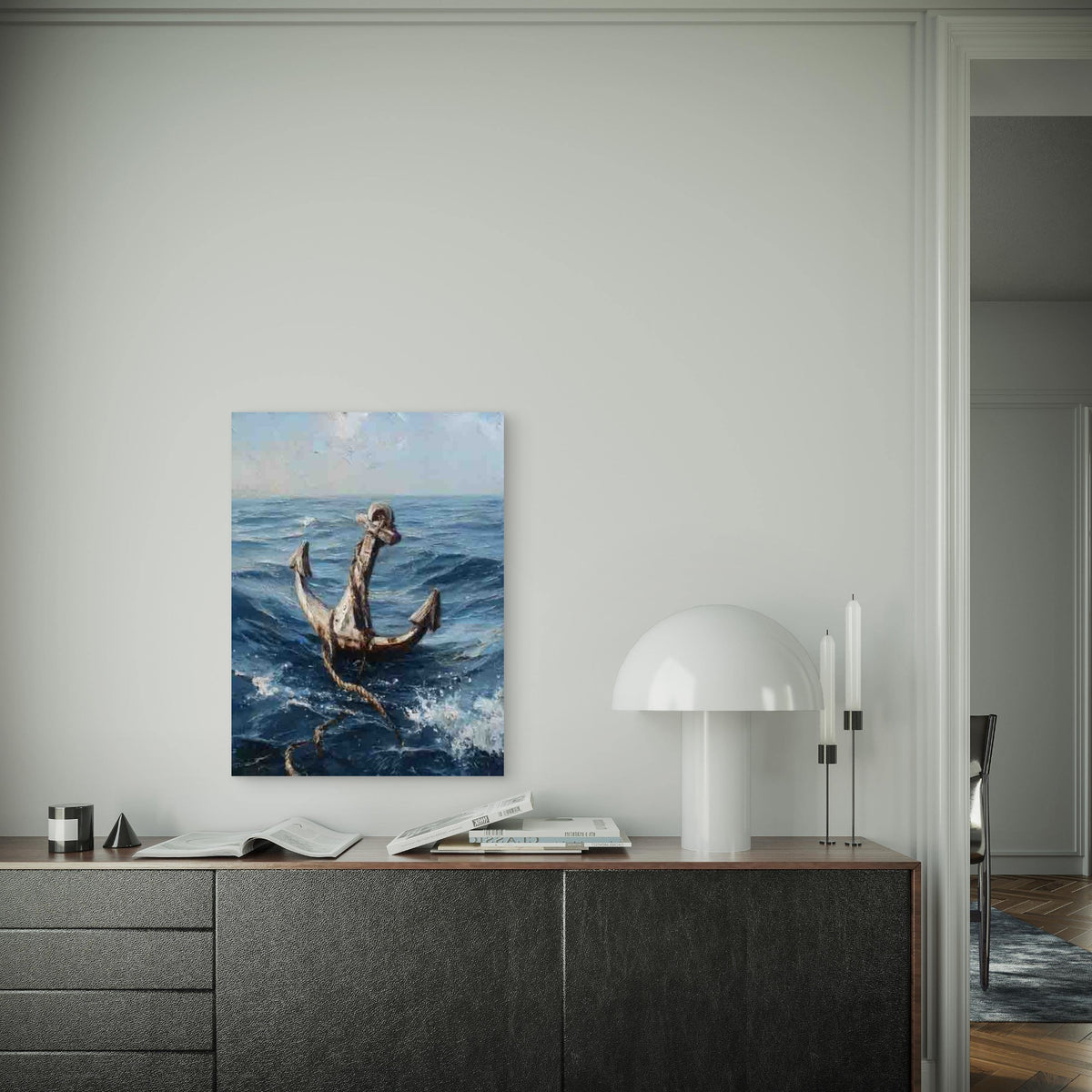 An Anchor Metal Print Ready to Hang