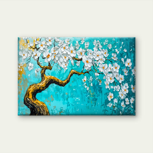 Blue White Tree Painting  Wall Art Decor 100% Australian Made