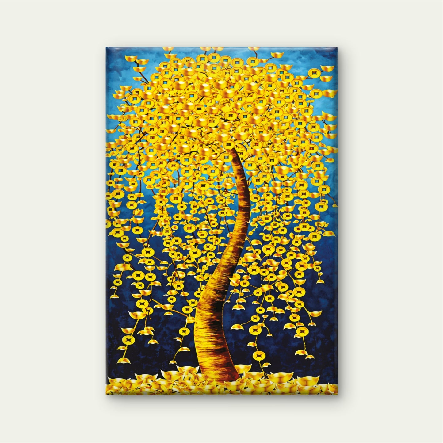 Yellow Flower Trees Painting Wall Art Decor 100% Australian Made