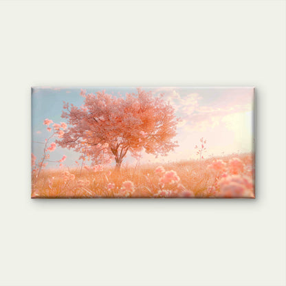 Lone Cherry Blossom Tree Wall Art Canvas Office Home Room Framed 120x60cm