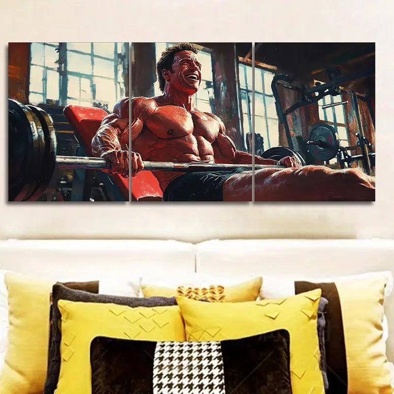 3pcs Fitness Instructor Metal Print Ready to Hang Art