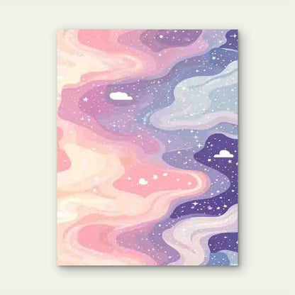 Dreamy Starry Sky Cloud Metal Print Ready to Hang