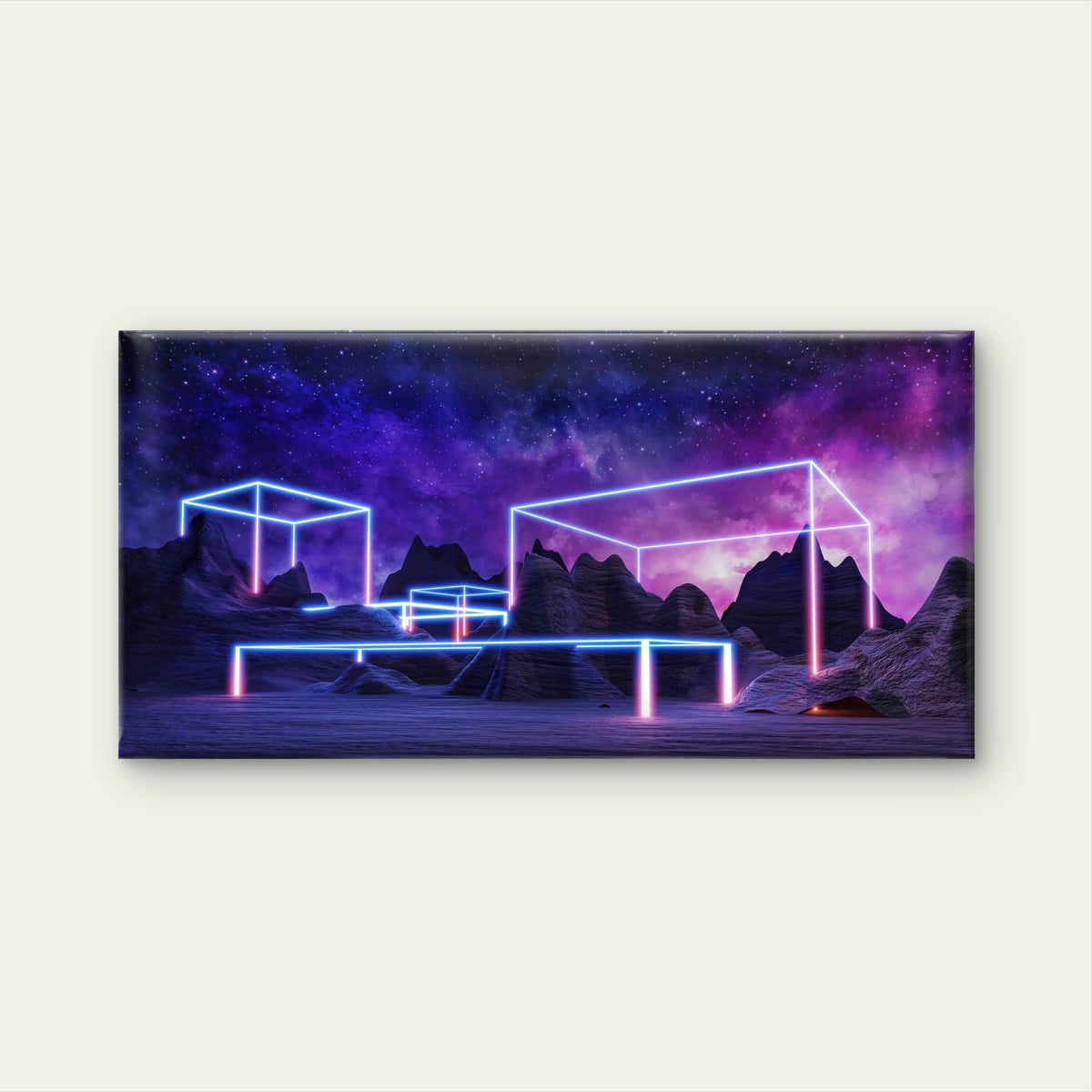 Virtual Reality Landscape Wall Art Canvas Office Home Room Framed 120x60cm