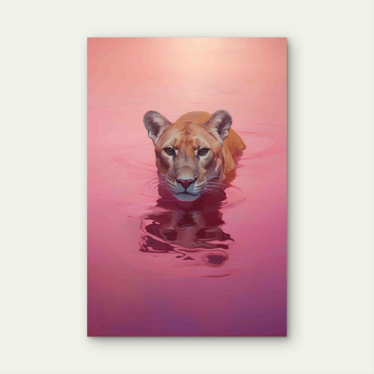 Lioness Head Background 60x90cm Metal Print Ready to Hang
