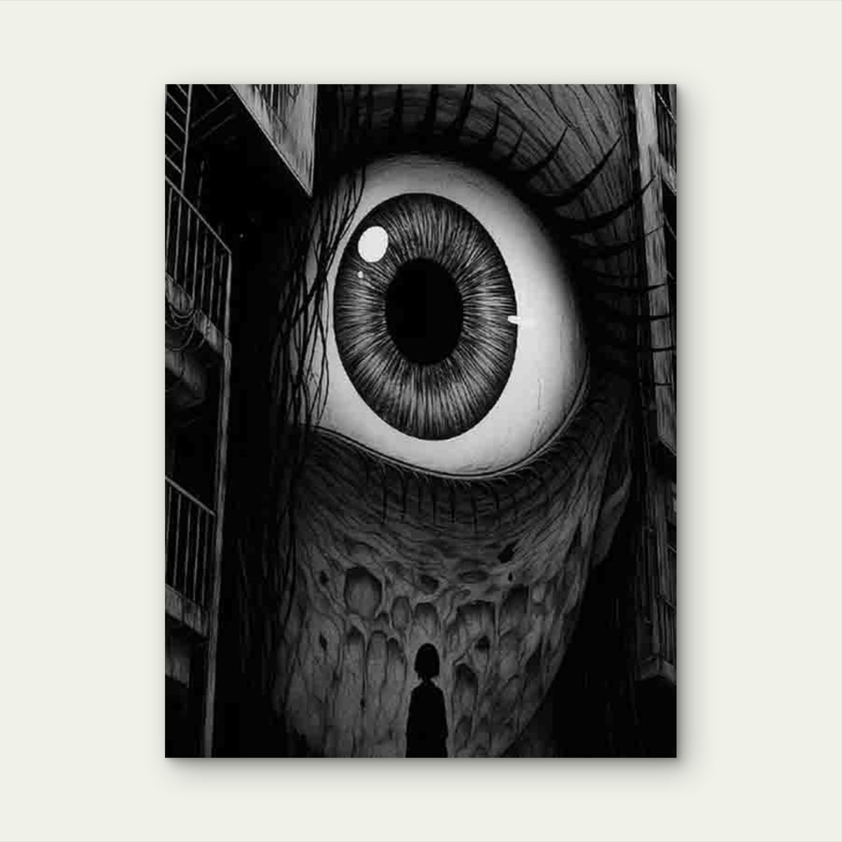 Featuring An Enormous Eye 60x90cm Metal Print Ready to Hang