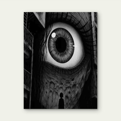 Featuring An Enormous Eye 60x90cm Metal Print Ready to Hang