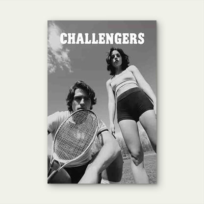 The Theme of Tennis Rivalry Metal Print Ready to Hang