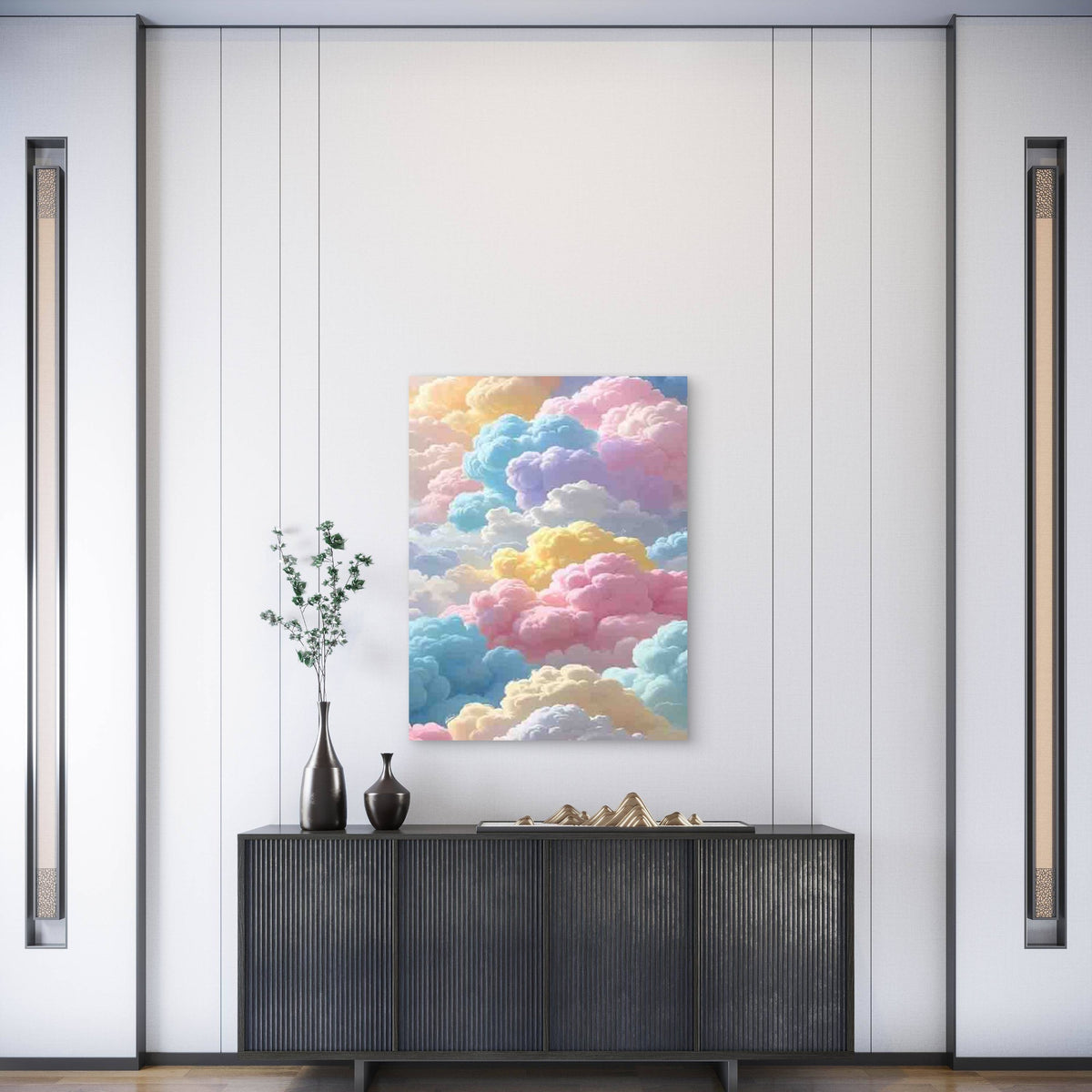Colorful Clouds 60x90cm Metal Print Ready to Hang