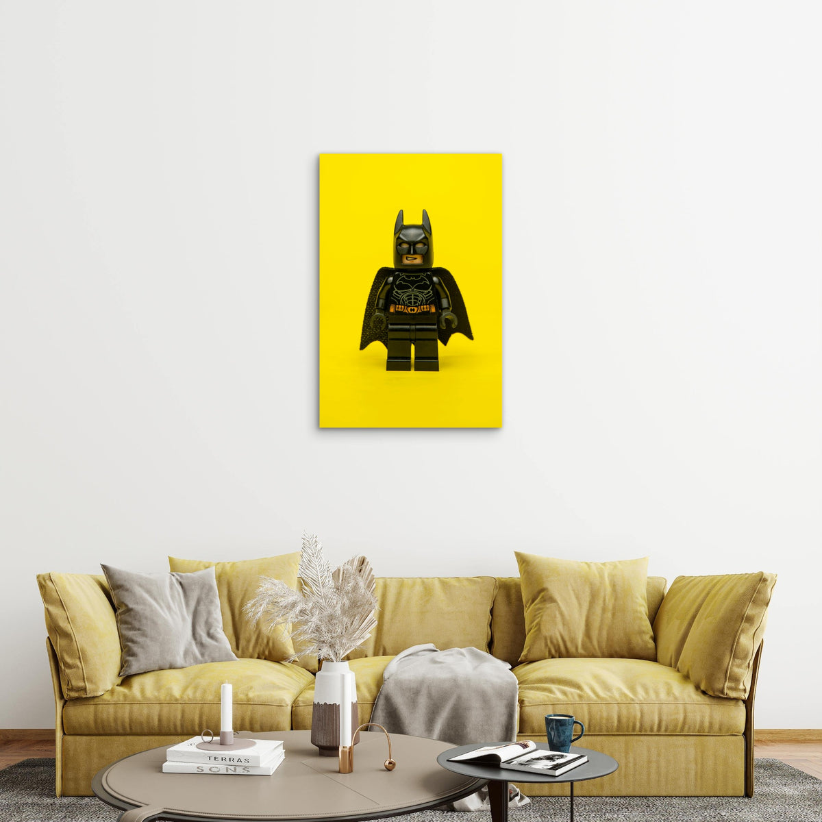 LEGO DC Batman Minifigure 40x60cm Metal Print Ready to Hang