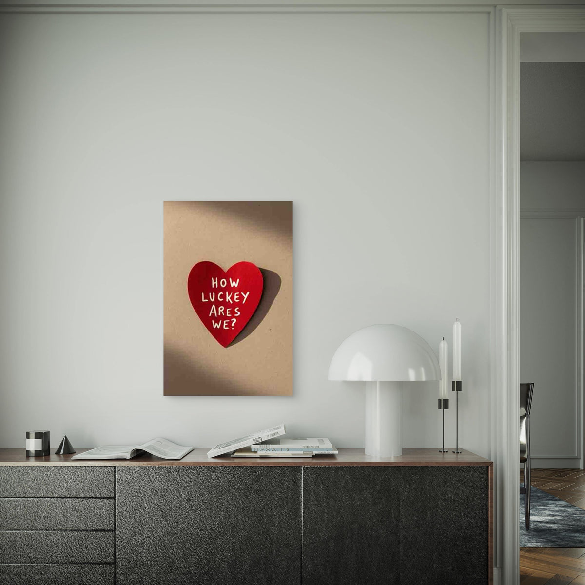 How Lucky Are We Metal Print Ready to Hang