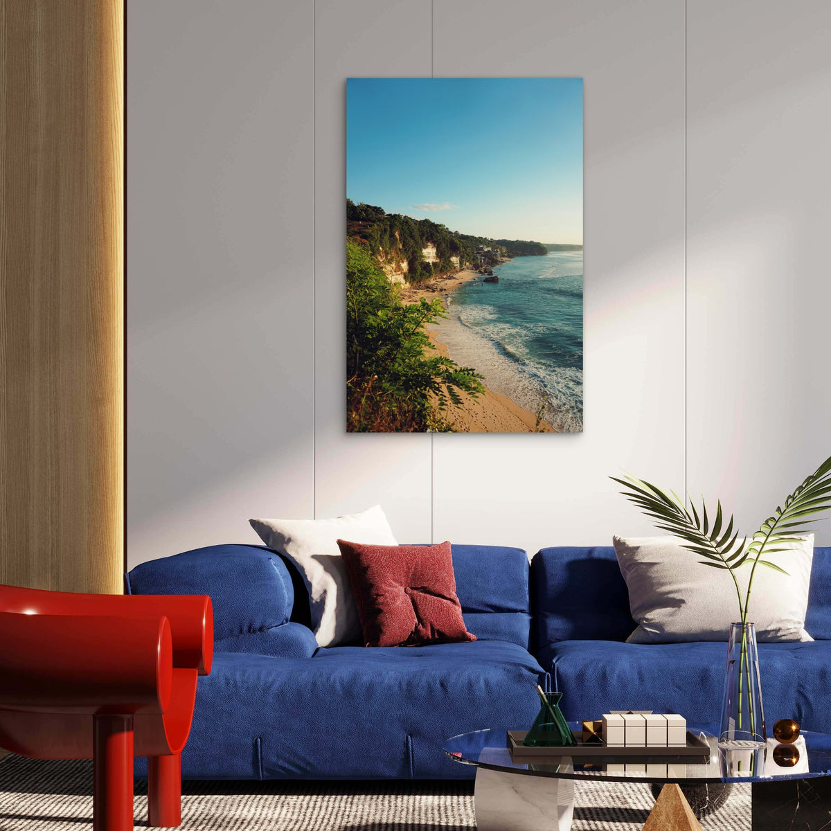 Cemongkak Beach Bali 60x90cm Metal Print Ready to Hang