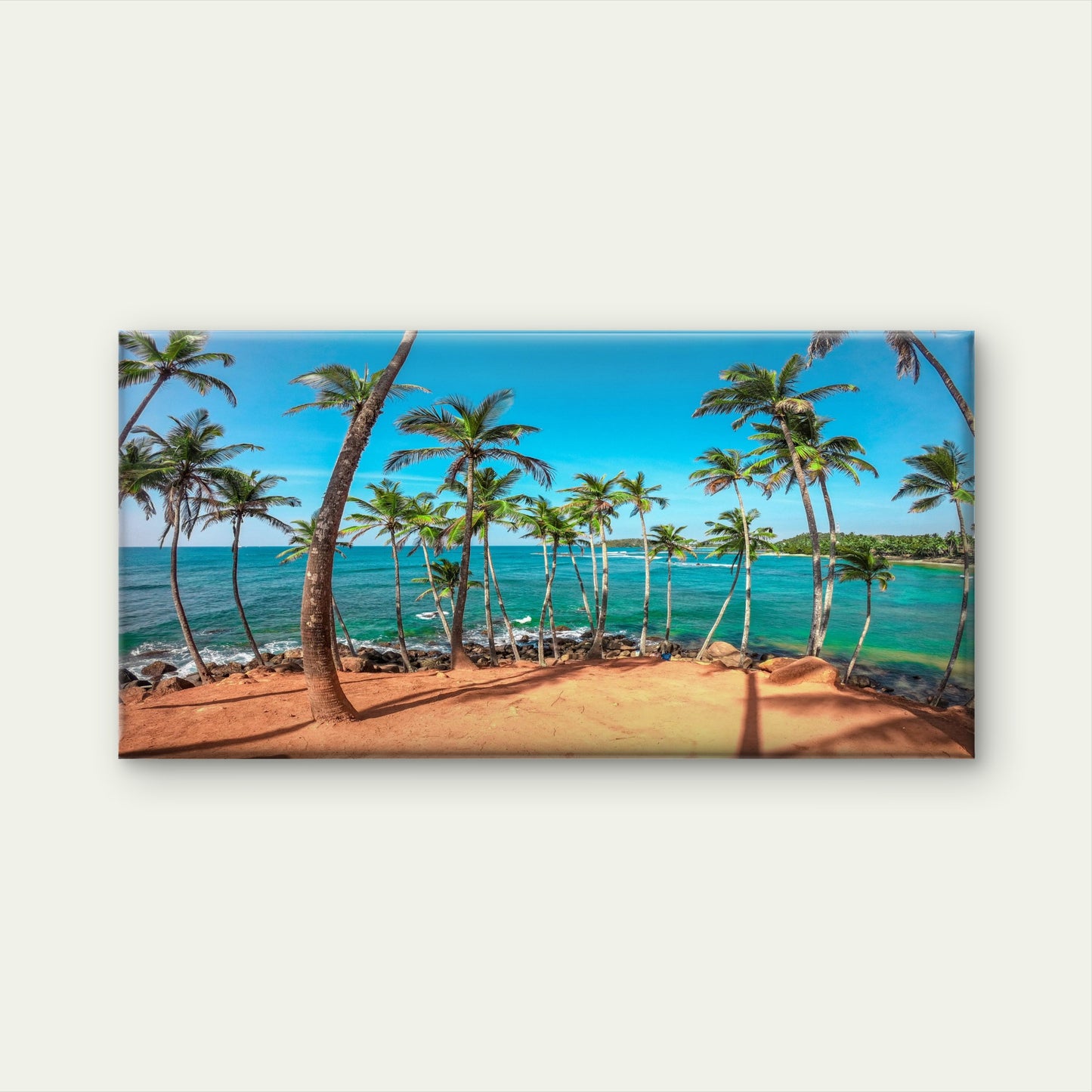 Coconut Tree Hill in Mirissa Wall Art Canvas Office Home Room Framed 120x60cm