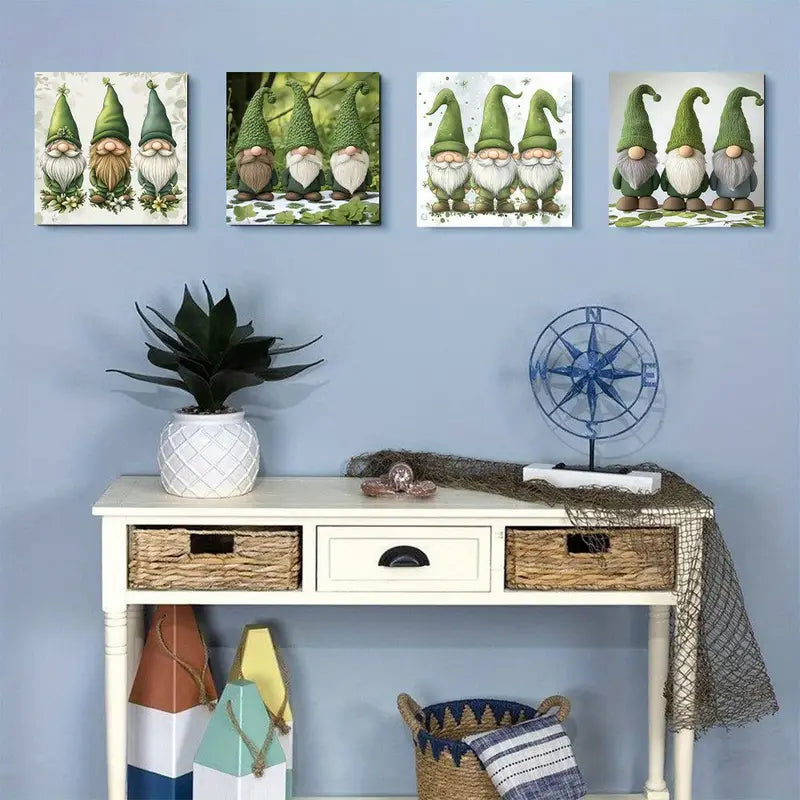 4pcs Patricks Da Picture Quality Texture TQ  Wall Art Canvas Framed