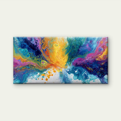 Vibrant Colors Explode Outward Wall Art Canvas Office Home Room Framed 120x60cm