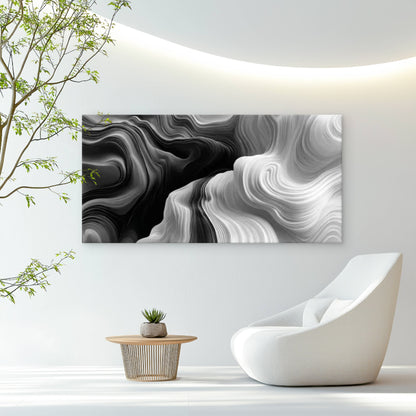 Minimalist & Swirling Pattern Wall Art Canvas Office Home Room Framed 120x60cm