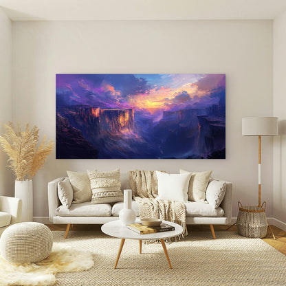 Featuring a Sunset Landscape Wall Art Canvas Office Home Room Framed 120x60cm