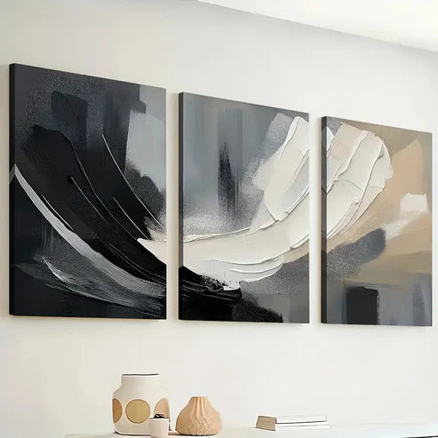 3pcs Artistic Modern Abstract Light Luxury Wall Art Set Canvas Unframed - High Quality Print 100% Australian Made Wall Canvas