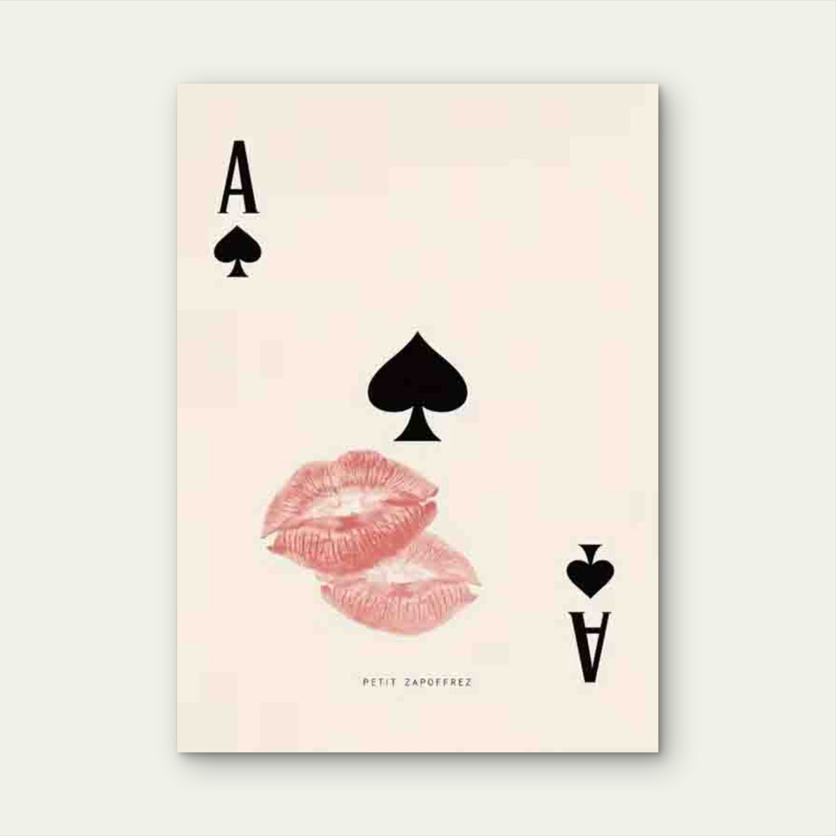 Design of The Ace of Spades Metal Print Ready to Hang