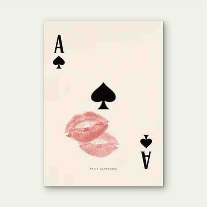 Design of The Ace of Spades Metal Print Ready to Hang
