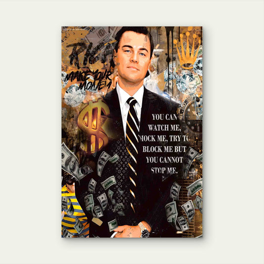 Wealth Concept Pop Art 60x90cm Metal Print Ready to Hang