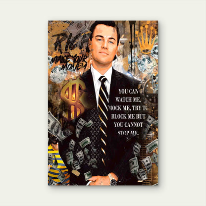 Wealth Concept Pop Art 40x60cm Metal Print Ready to Hang