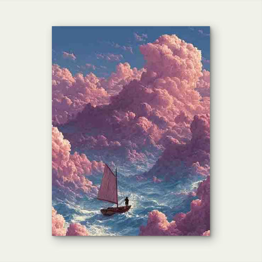 Surreal Dreamy Abstract Cloud Landscape 60x90cm Metal Print Ready to Hang
