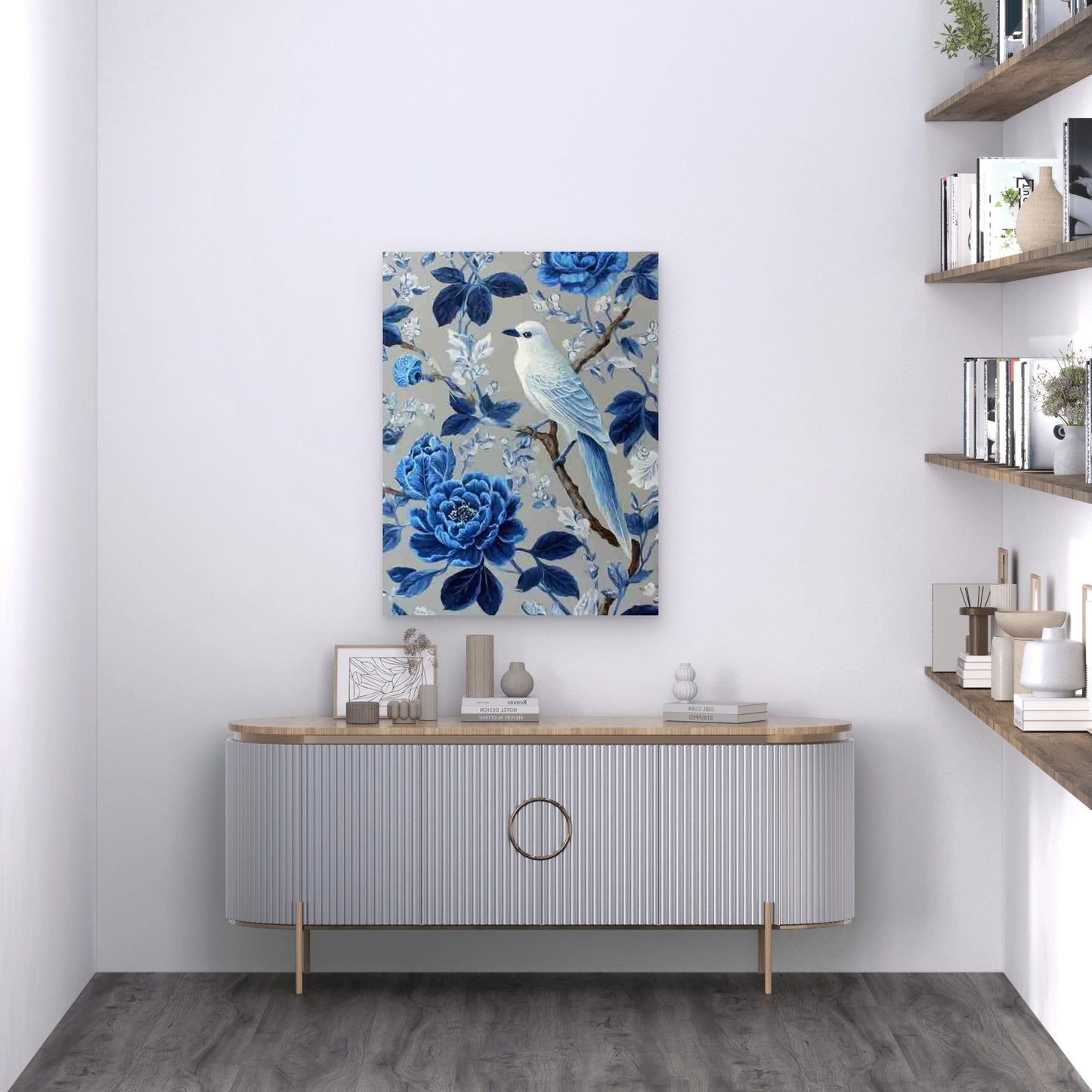 Bird Botanial Art 60x90cm Metal Print Ready to Hang