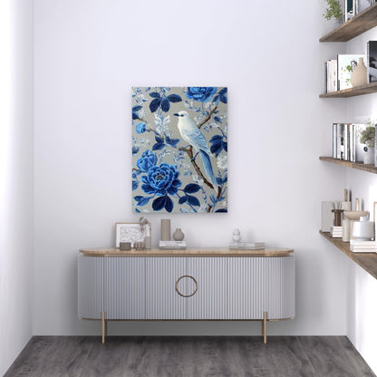 Bird Botanial Art 60x90cm Metal Print Ready to Hang