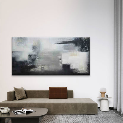 Featuring an Abstract Grunge Wall Art Canvas Office Home Room Framed 120x60cm