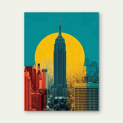 New York City, Empire State 60x90cm Metal Print Ready to Hang