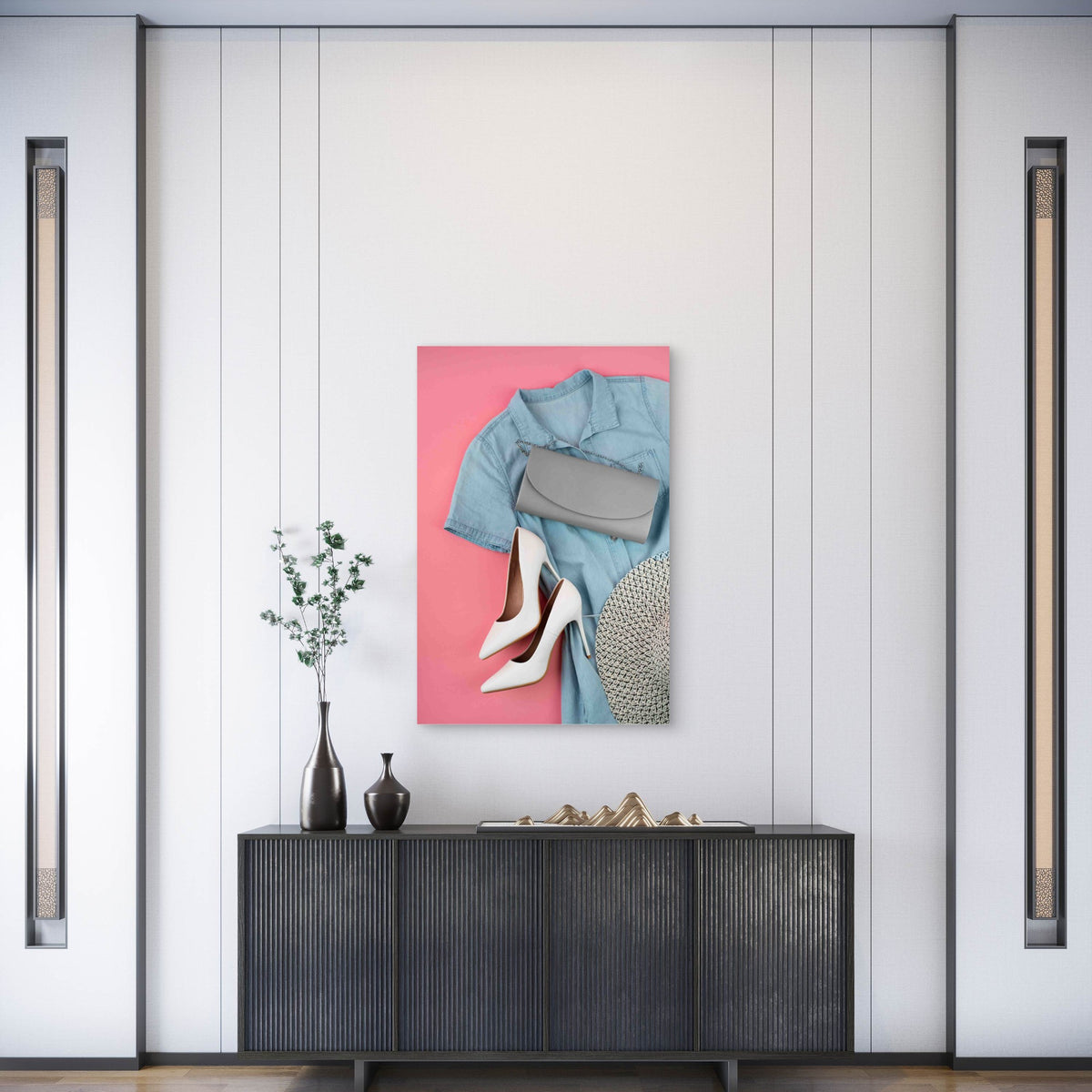 Spring Wardrobe Switch Over Still Life Metal Print Ready to Hang