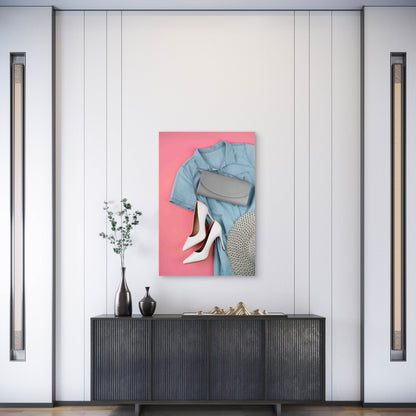 Spring Wardrobe Switch Over Still Life Metal Print Ready to Hang
