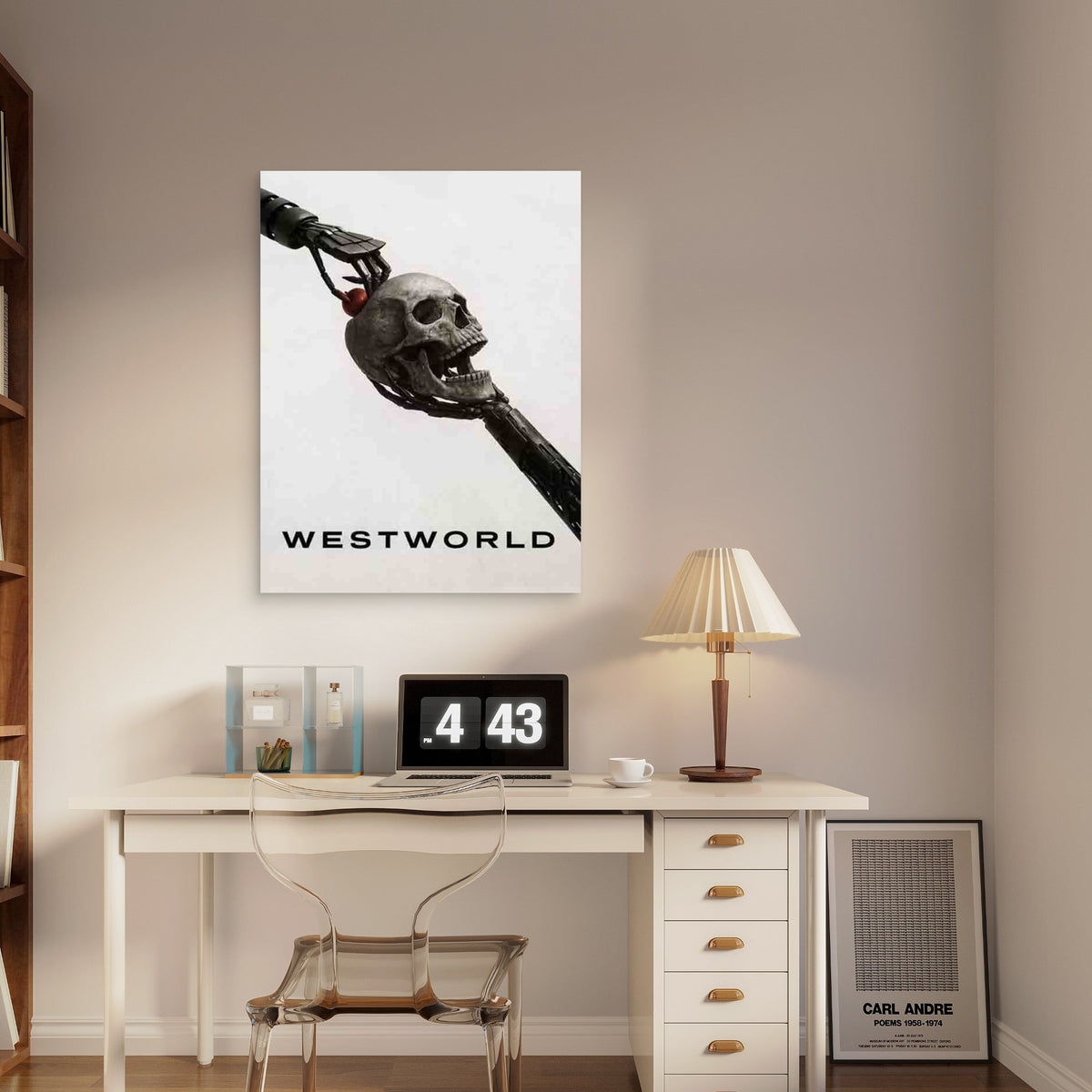 Mechanical Skull 60x90cm Metal Print Ready to Hang