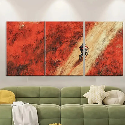 3pcs Mabie Mountain Biking Phoenix Wall Art Set Canvas Framed 60x90cm - High Quality Print 100% Australian Made Wall Canvas Ready to Hang